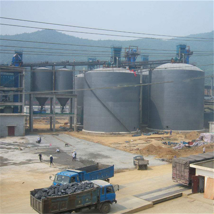 沧州水泥钢板仓2座3000吨青岛项目进入施工